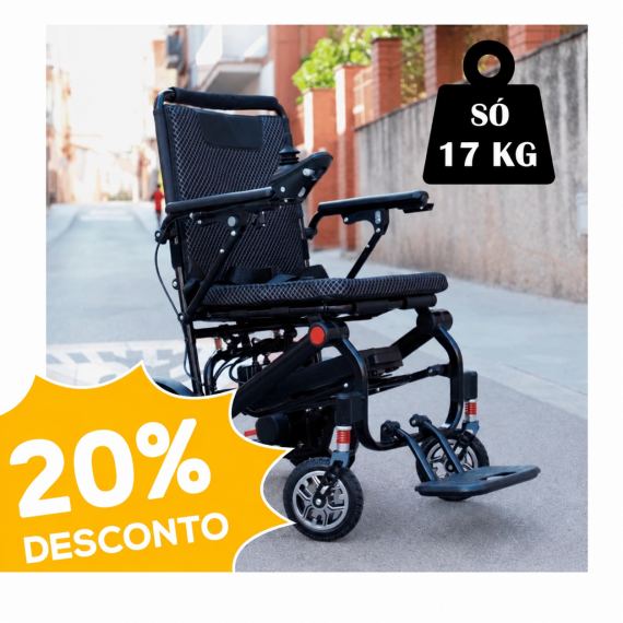 Cadeira de Rodas Elétrica Dobrável Super Leve R650